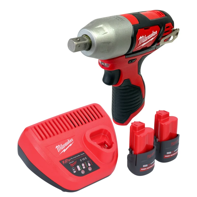 Milwaukee M12 BIW12-252 Akku Schlagschrauber 12 V 138 Nm 1/2" + 2x Akku 2,5 Ah + Ladegerät