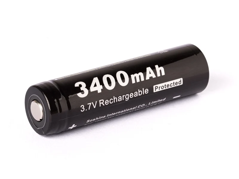 Soshine 18650 3400mAh 3,6V - 3,7V Li-Ion-Akku PCB geschützt
