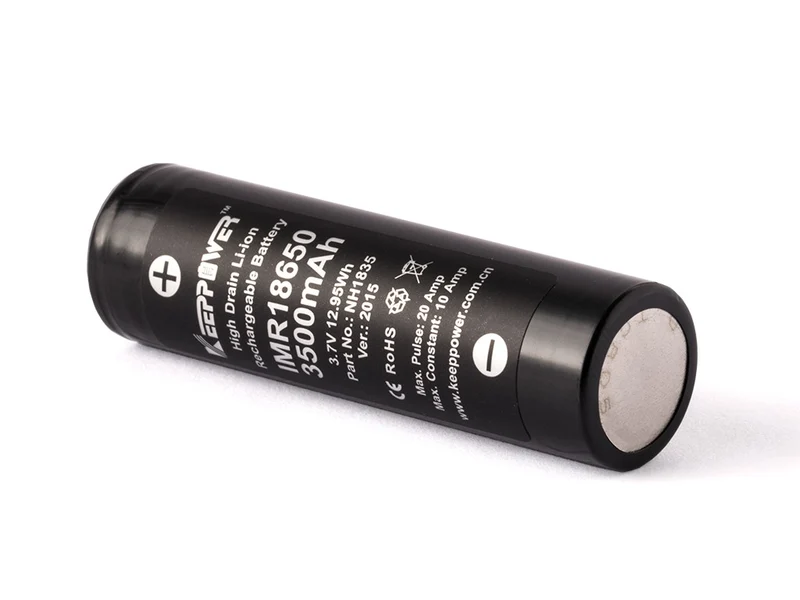Keeppower IMR18650 - 3500mAh, 3,6V - 3,7V Li-Ion-Akku (Flat Top)