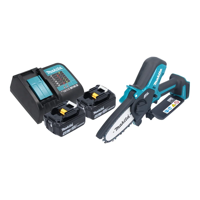 Makita DUC 101 SM201 Akku Astsäge 18 V 10 cm Brushless + 2x Akku 4,0 Ah + Ladegerät