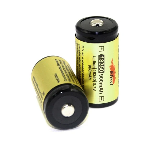 Efest 18350 Gold 900mAh ungeschützt (Pluspol erhöht)