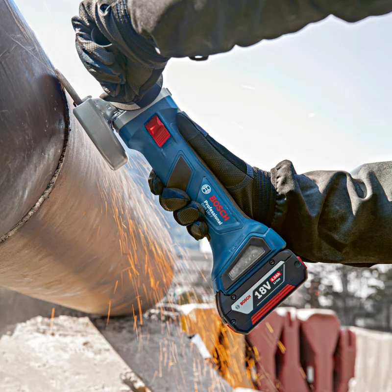 Bosch GWS 18V-7 Professional Akku Winkelschleifer 18 V 115 mm Brushless + 1x Akku 5,0 Ah + Ladegerät
