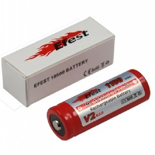 Efest IMR 18500 V2 - 1100mAh 3,7V (Pluspol erhöht)