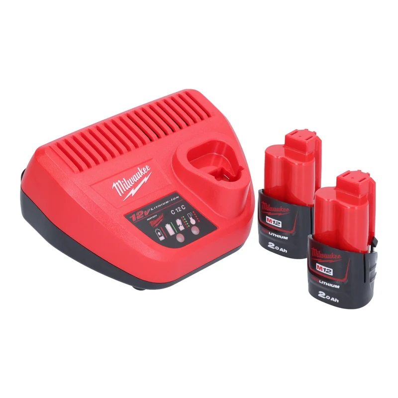 Milwaukee M12 BIW12-202 Akku Schlagschrauber 12 V 138 Nm 1/2" + 2x Akku 2,0 Ah + Ladegerät