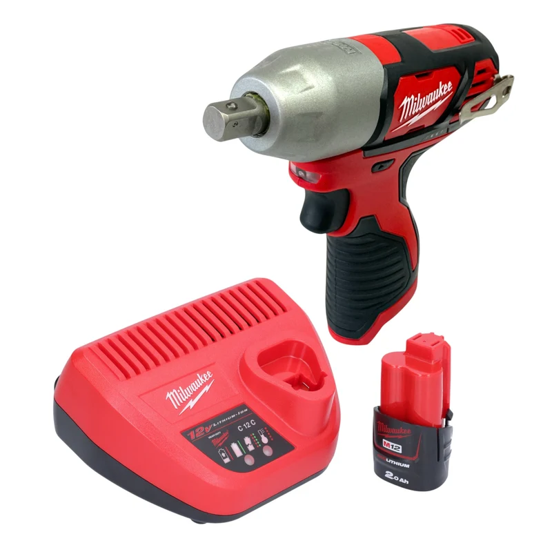 Milwaukee M12 BIW12-201 Akku Schlagschrauber 12 V 138 Nm 1/2" + 1x Akku 2,0 Ah + Ladegerät