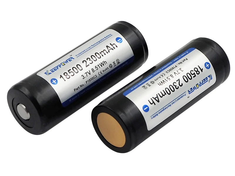 Keeppower 18500 Li-Ion Akku 3,6V - 3,7V mit 2300mAh und Integrierte PCB Schutzelektronik P1850C3