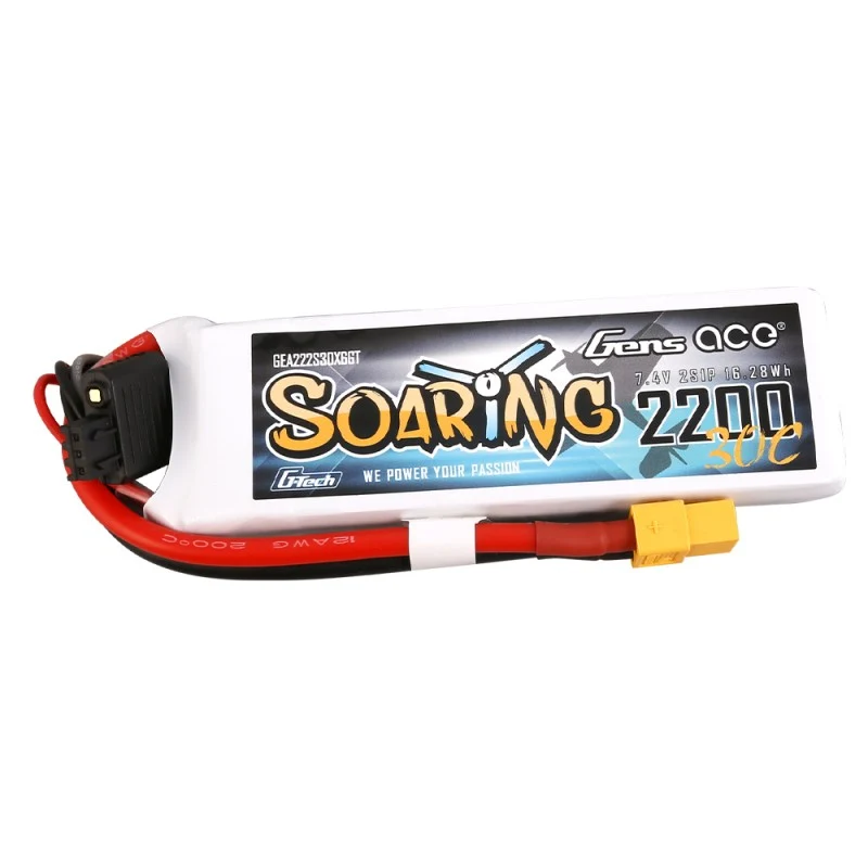 Gens Ace G-Tech Soaring 2S 2200mAh 7,4V 30C 2S1P Lipo-Akkupack XT60