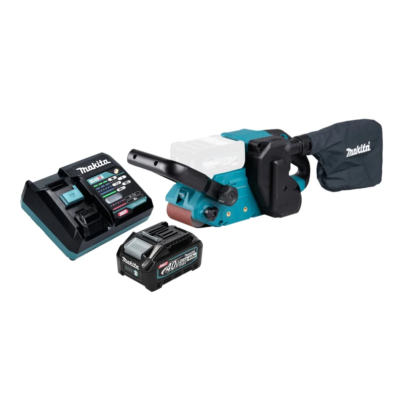 Makita BS 001 GM101 Akku Bandschleifer 40 V max. 76 x 533 mm Brushless + 1x Akku 4,0 Ah + Ladegerät