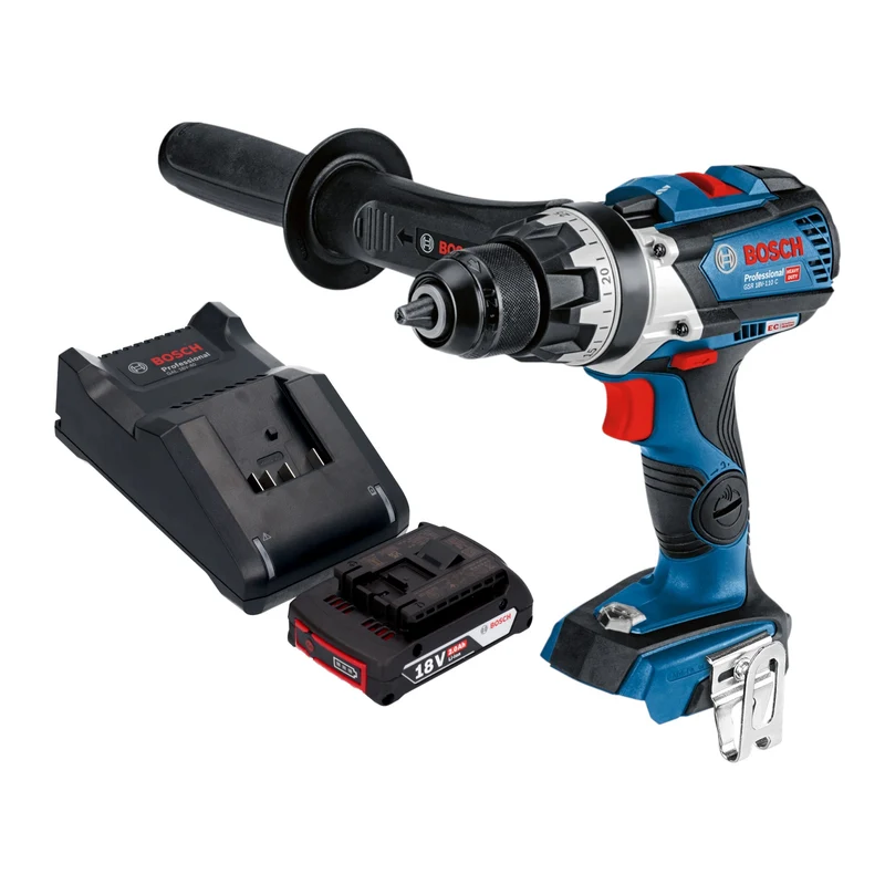 Bosch GSR 18V-110 C Professional Akku Bohrschrauber 18 V 110 Nm Brushless + 1x Akku 2,0 Ah + Ladegerät