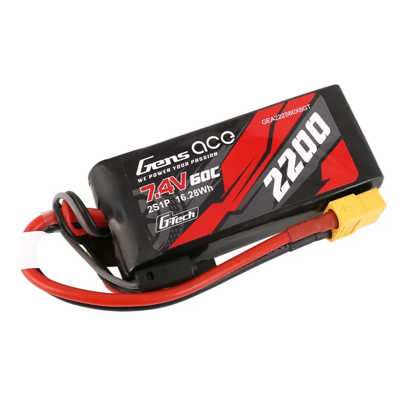 Gens Ace G-Tech 2S 2200mAh 7,4V 60C 2S1P Lipo Akku XT60