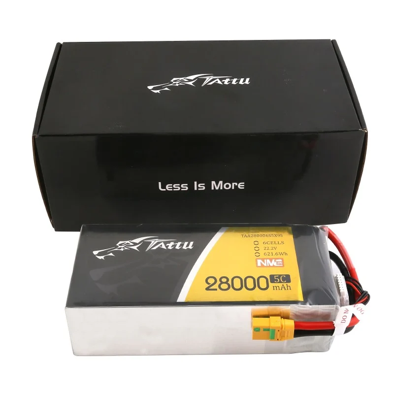 Tattu NMC 6S 28000mAh 22,2V 5C 6S1P Lipo Akku Pack mit XT90-S Stecker
