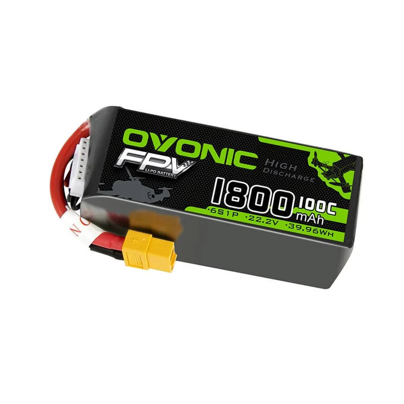 Ovonic 6S 1800mAh 100C 22,2 V LiPo-Akku für FPV-Drohnen-RC-Flugzeuge