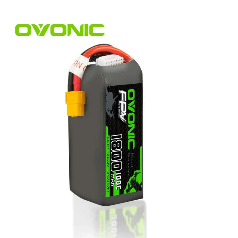 Ovonic 6S 1800mAh 100C 22,2 V LiPo-Akku für FPV-Drohnen-RC-Flugzeuge