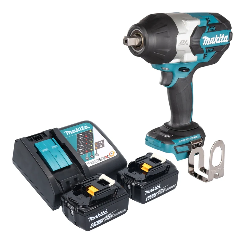 Makita DTW 1004 RG Akku Schlagschrauber 18 V 1050 Nm 1/2" Brushless + 2x Akku 6,0 Ah + Ladegerät