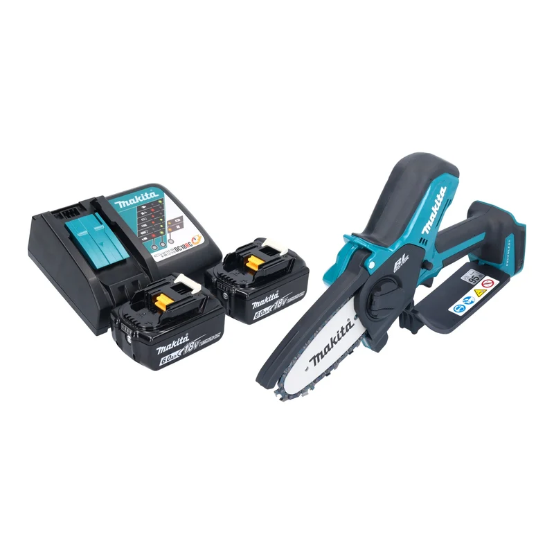 Makita DUC 101 RG201 Akku Astsäge 18 V 10 cm Brushless + 2x Akku 6,0 Ah + Ladegerät