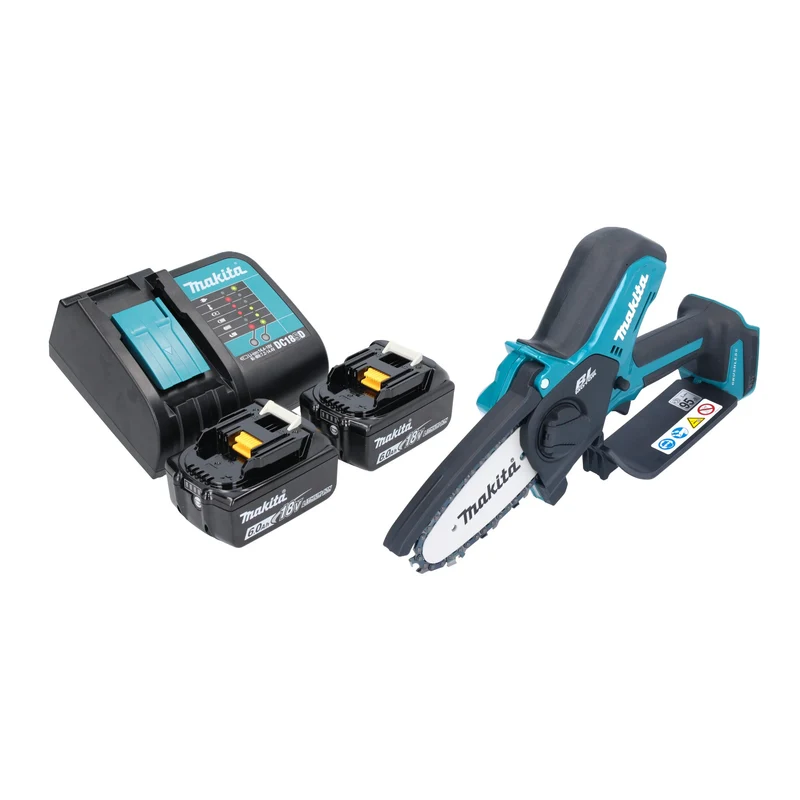 Makita DUC 101 SG201 Akku Astsäge 18 V 10 cm Brushless + 2x Akku 6,0 Ah + Ladegerät