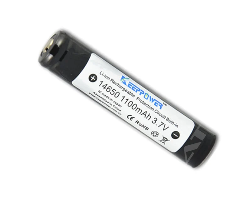Keeppower 14650 - 1100mAh, 3,6V - 3,7V Li-Ionen-Akku PCB geschützt