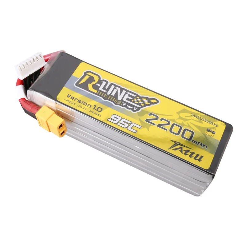 Tattu R-Line 6S 2200mAh 22,2V 95C Lipo-Akku XT60-Stecker