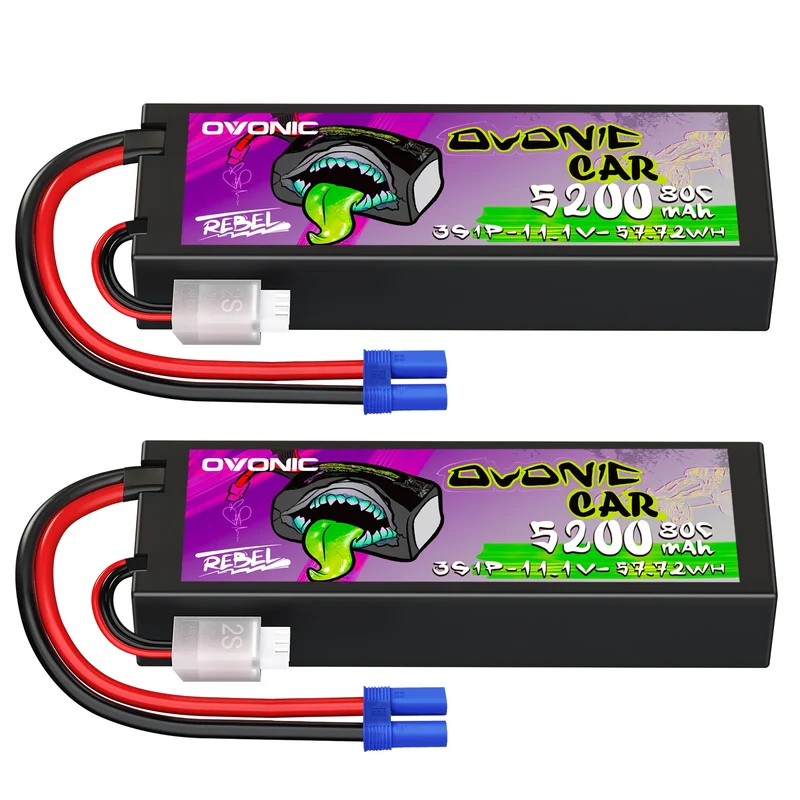 Ovonic Rebel 2.0 3S 5200mAh 11,1V 80C Hardcase Lipo Akku EC5 (2 Stück)