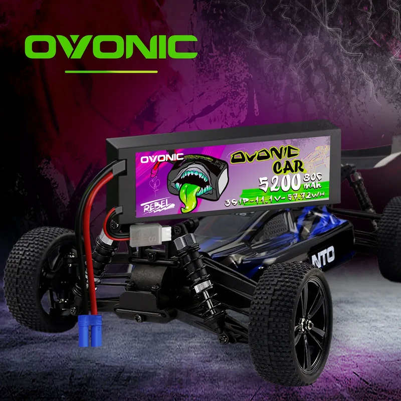 Ovonic Rebel 2.0 3S 5200mAh 11,1V 80C Hardcase Lipo Akku EC5 (2 Stück)