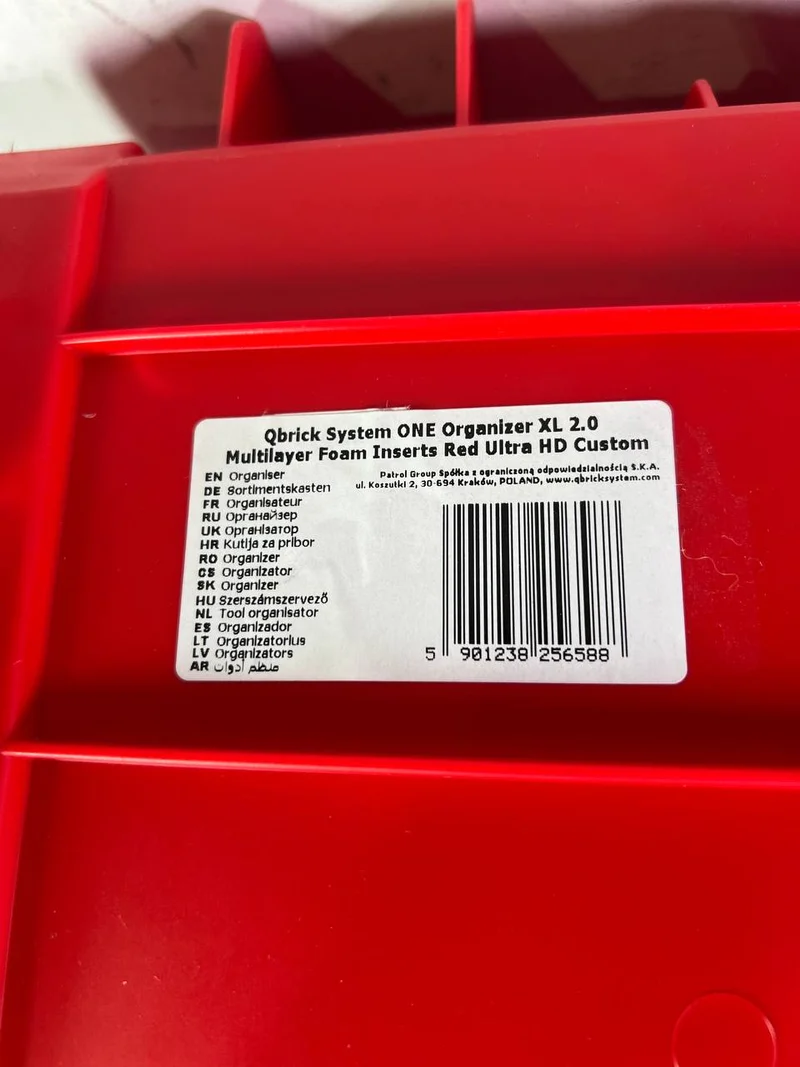 Qbrick System ONE Organizer XL 2.0 MFI RED Ultra HD Custom Organizer - Beschädigt