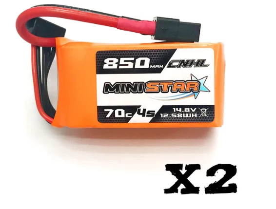 CNHL MiniStar 4S 850mAh 14,8V 70C XT60 Lipo Akku (2 Stück)
