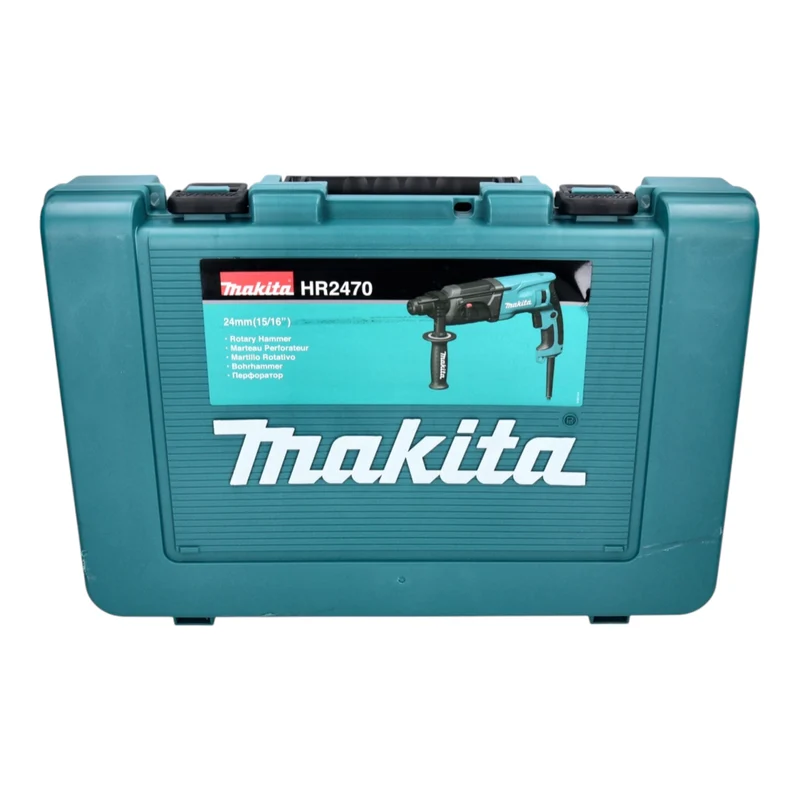 Makita HR 2470 Bohrhammer 780 Watt 2,4 J SDS-Plus + 4 tlg. Meißel Set + Koffer