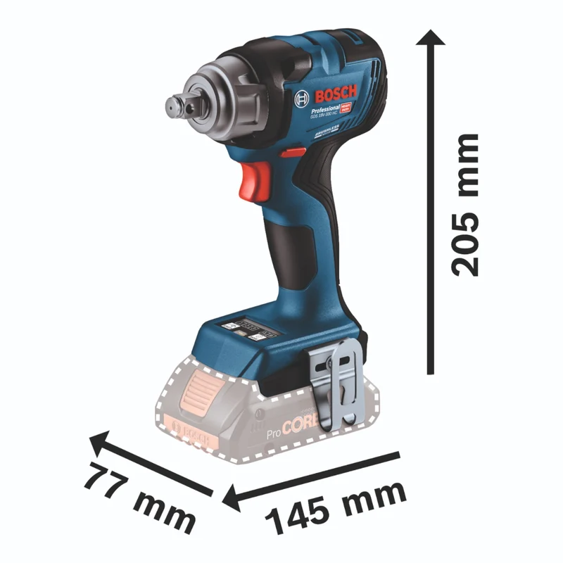 Bosch GDS 18V-330 HC Professional Akku Schlagschrauber 18 V 330 Nm 1/2" Brushless ( 06019L5000 ) Solo - ohne Akku, ohne Ladegerät