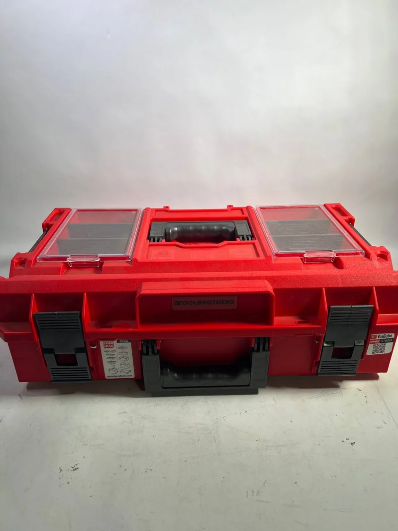 Qbrick System ONE 200 2.0 Profi RED ULTRA HD Custom Werkzeugkoffer modularer Organizer 585 x 385 x 190 mm 15,4 l stapelbar IP66 - Leicht Gebraucht