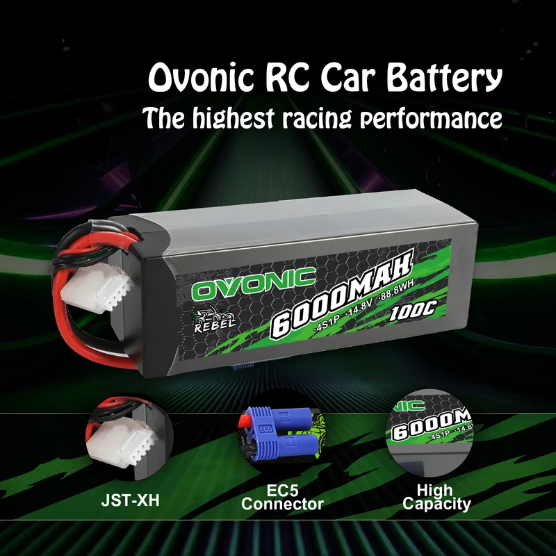 Ovonic Rebel 4S 6000mAh 100C 14,8 V EC5 LiPo