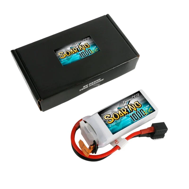 Gens Ace Soaring 1000mAh 11.1V 30C 3S1P Lipo Akkupack mit EC3/XT60/T-Stecker