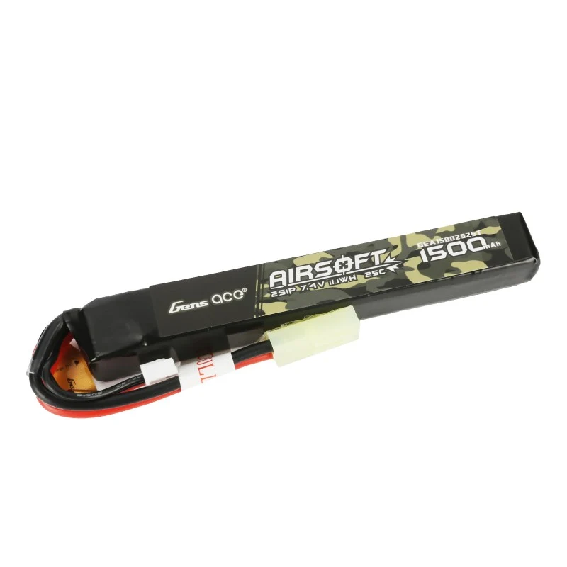 Gens Ace 25C 1500mAh 2S1P 7.4V Lipo Akku mit Mini Tamiya Stecker