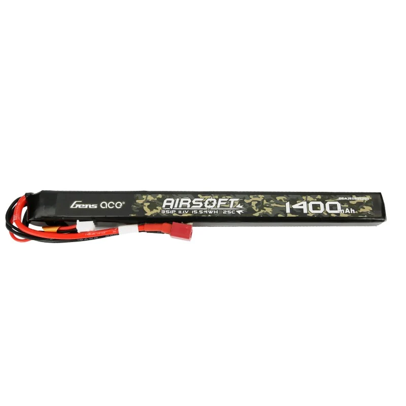 Gens Ace 25C 1400mAh 3S1P 11.1V Airsoft Lipo Batterie mit T-Stecker