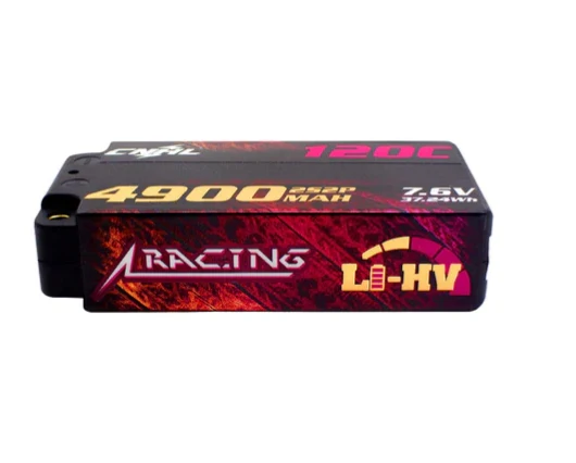 CNHL Racing Series LiHV 4900mAh 7,6V 2S2P 120C HV Shorty Hartschalen-Lipo-Akku mit EC3-Stecker