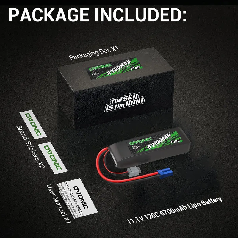 Ovonic Rebel 3S 6700mAh 11,1V 120C EC5-Stecker