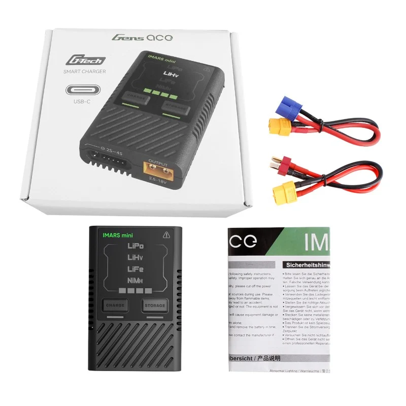 Gens Ace IMARS mini G-Tech USB-C 2-4S 60W RC Akkuladegerät