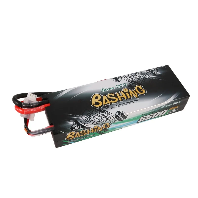 Gens Ace 5500mAh 7.4V 2S1P 60C Auto Lipo Akku Hardcase T-Stecker
