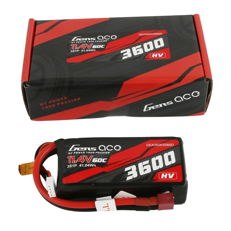 Gens Ace 3600mAh 11,4V 3S1P 60C HV Akku T-Stecker