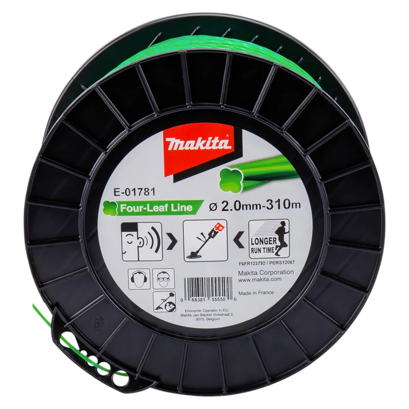 Makita Four-Leaf Mähfaden 2,0 mm 310 m ( E-01781 ) für Akku Freischneider UR 002 G