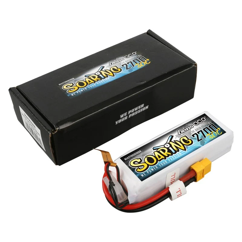 Gens Ace Soaring 2700mAh 11.1V 30C 3S1P LiPo-Akkupack mit XT60-Stecker