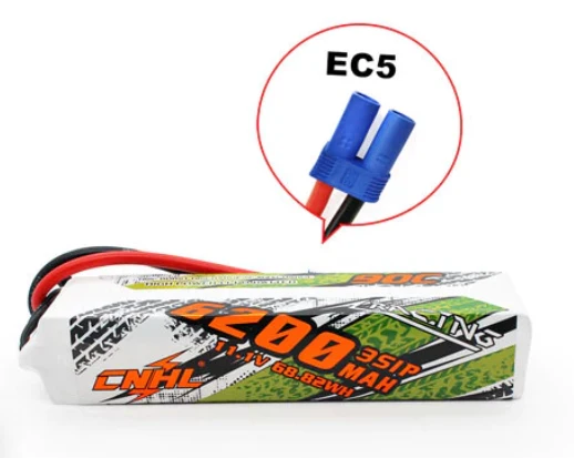 CNHL Racing Series 3S 6200mAh 11,1V 90C EC5 Lipo Akku