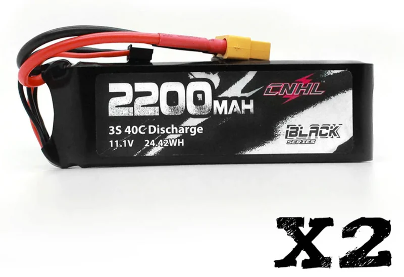 CNHL Black Series 3S 2200mAh 11,1V 40C XT60 Lipo Akku (2 Stück)