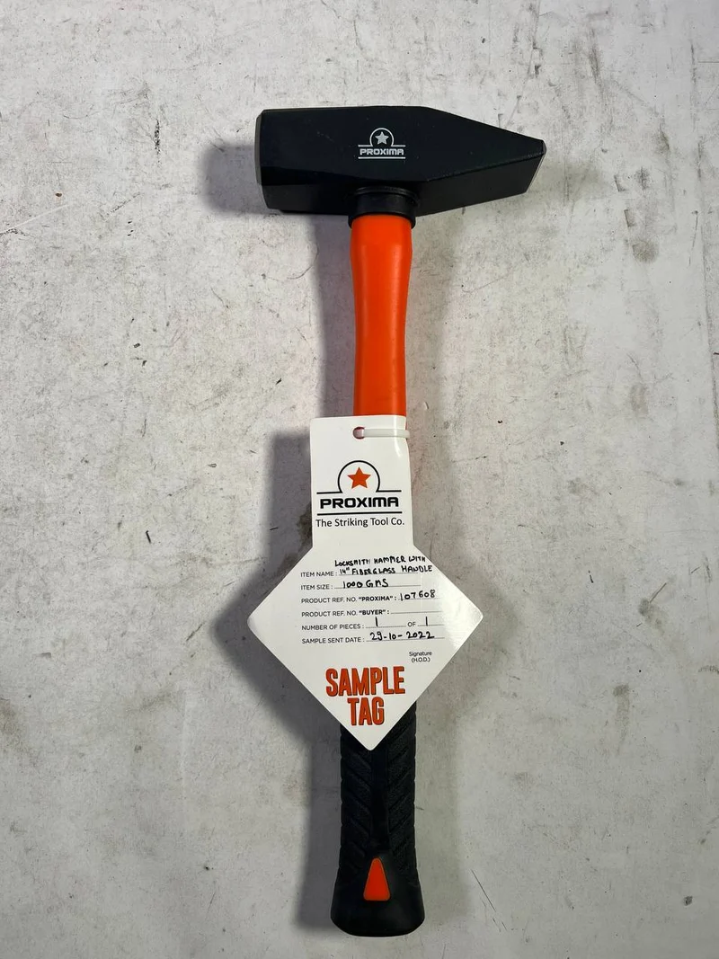 Schlosserhammer, 1000 g, Fiberglasgriff - Neuwertig