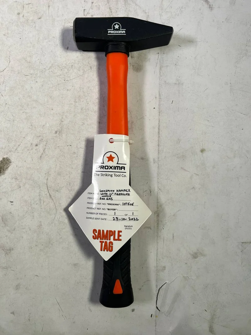 Schlosserhammer / Hammer 600g mit Fiberglasstiel - Neuwertig