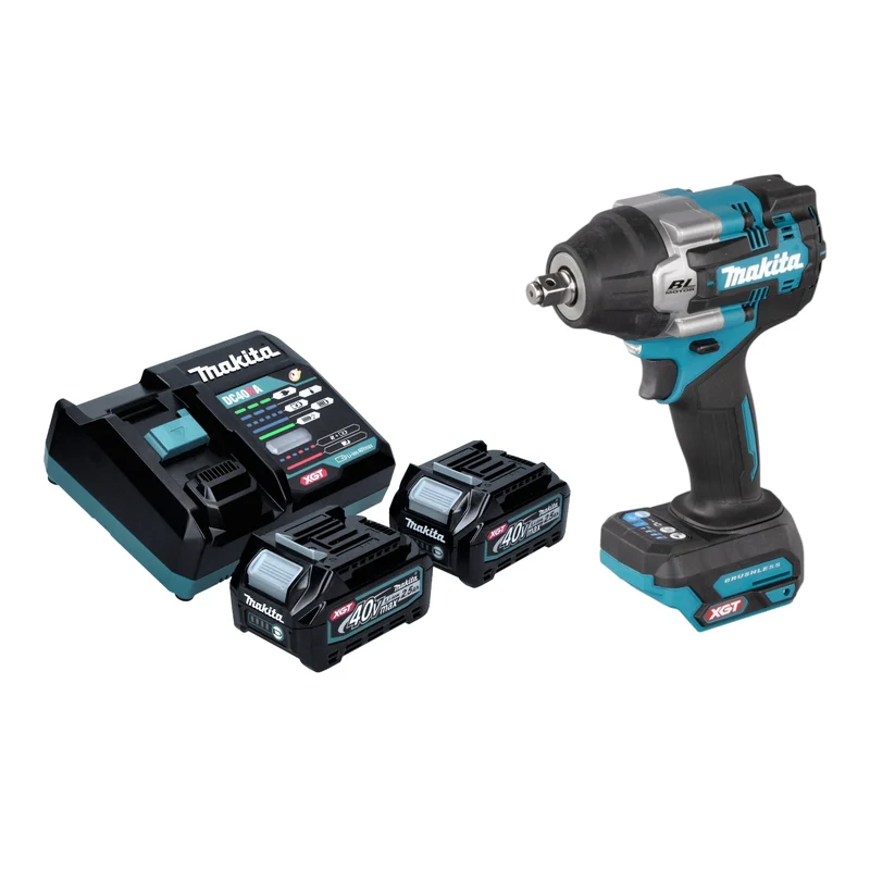 Makita TW 007 GD201 Akku Schlagschrauber 40 V max. 760 Nm 1/2'' Brushless + 2x Akku 2,5 Ah + Ladegerät