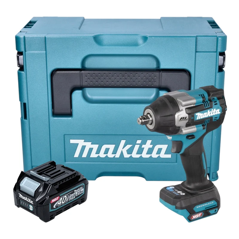 Makita TW 007 GD101 Akku Schlagschrauber 40 V max. 760 Nm 1/2'' Brushless + 1x Akku 2,5 Ah + Makpac - ohne Ladegerät