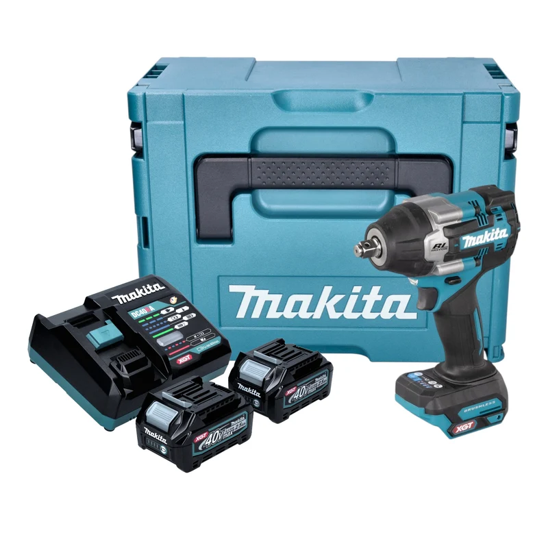 Makita TW 007 GD201 Akku Schlagschrauber 40 V max. 760 Nm 1/2'' Brushless + 2x Akku 2,5 Ah + Ladegerät + Makpac