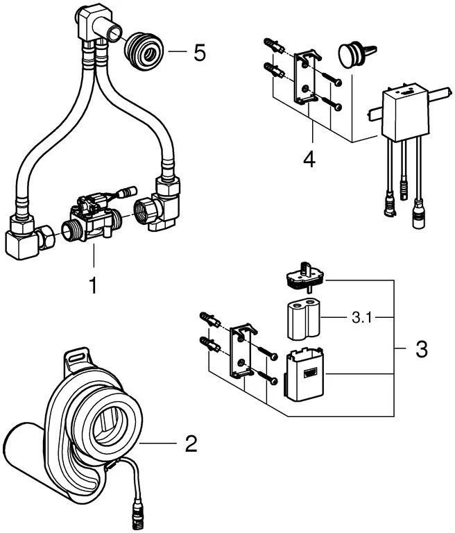 GROHE Temperatursensor 39367 für Urinal – 6V Lithium-Batterie, automatische Spülung, chrom