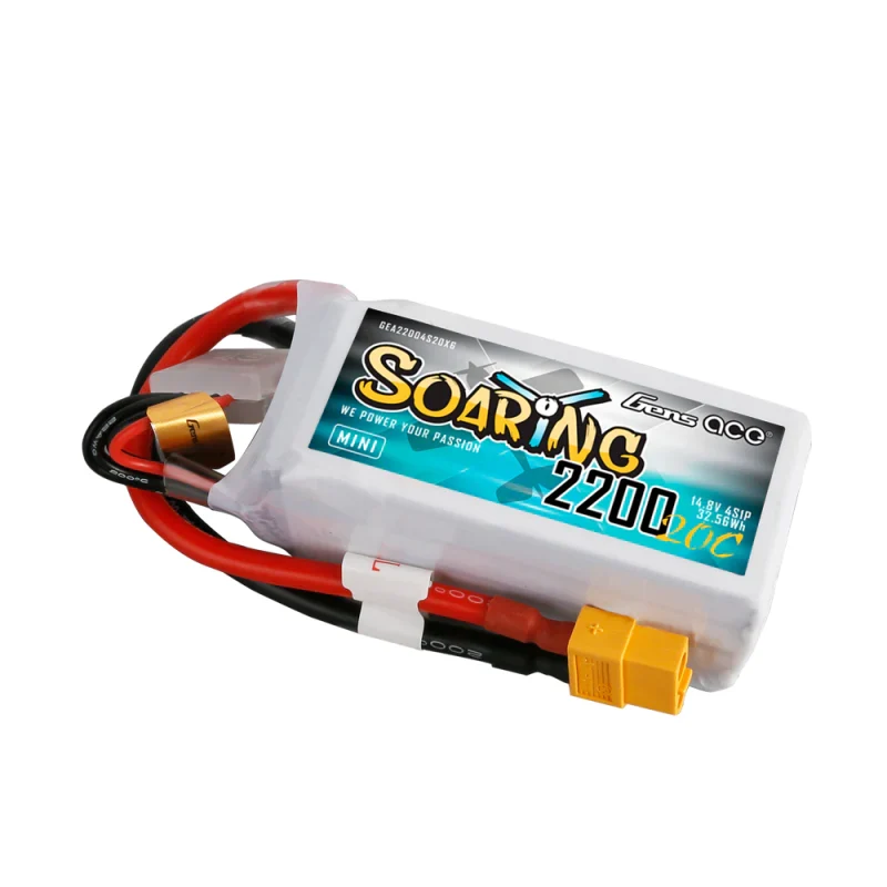 Gens Ace Soaring Mini 2200mAh 14,8V 20C 4S1P Lipo-Akkupack mit XT60-Stecker