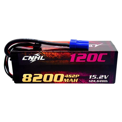 CNHL Racing Series LIHV 8200mAh 15,2V 4S 120C HV Hartschalen-Lipo-Akku mit EC5-Stecker für RC-Rennen